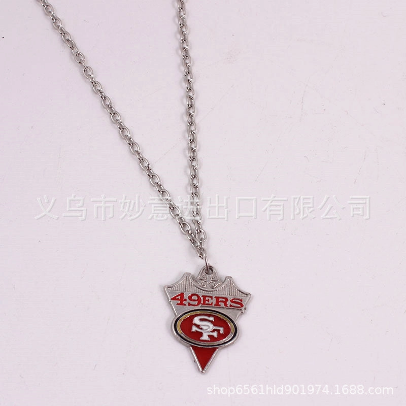 Wholesale Team Logo Dripping Triangle Necklace