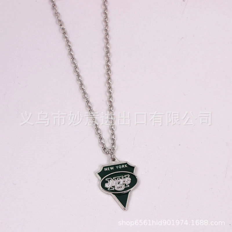 Wholesale Team Logo Dripping Triangle Necklace