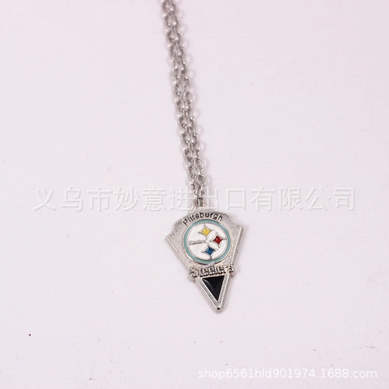 Wholesale Team Logo Dripping Triangle Necklace