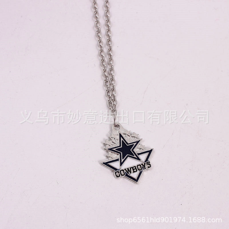 Wholesale Team Logo Dripping Triangle Necklace