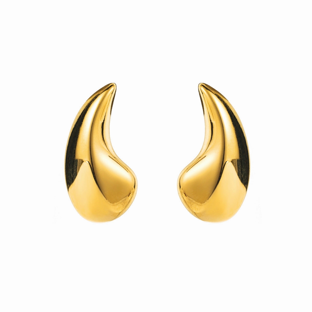 Wholesale Teardrop-shaped Glossy Simple Comma Earrings