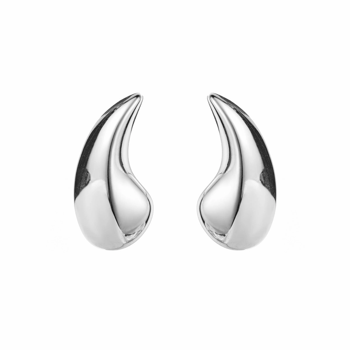 Wholesale Teardrop-shaped Glossy Simple Comma Earrings
