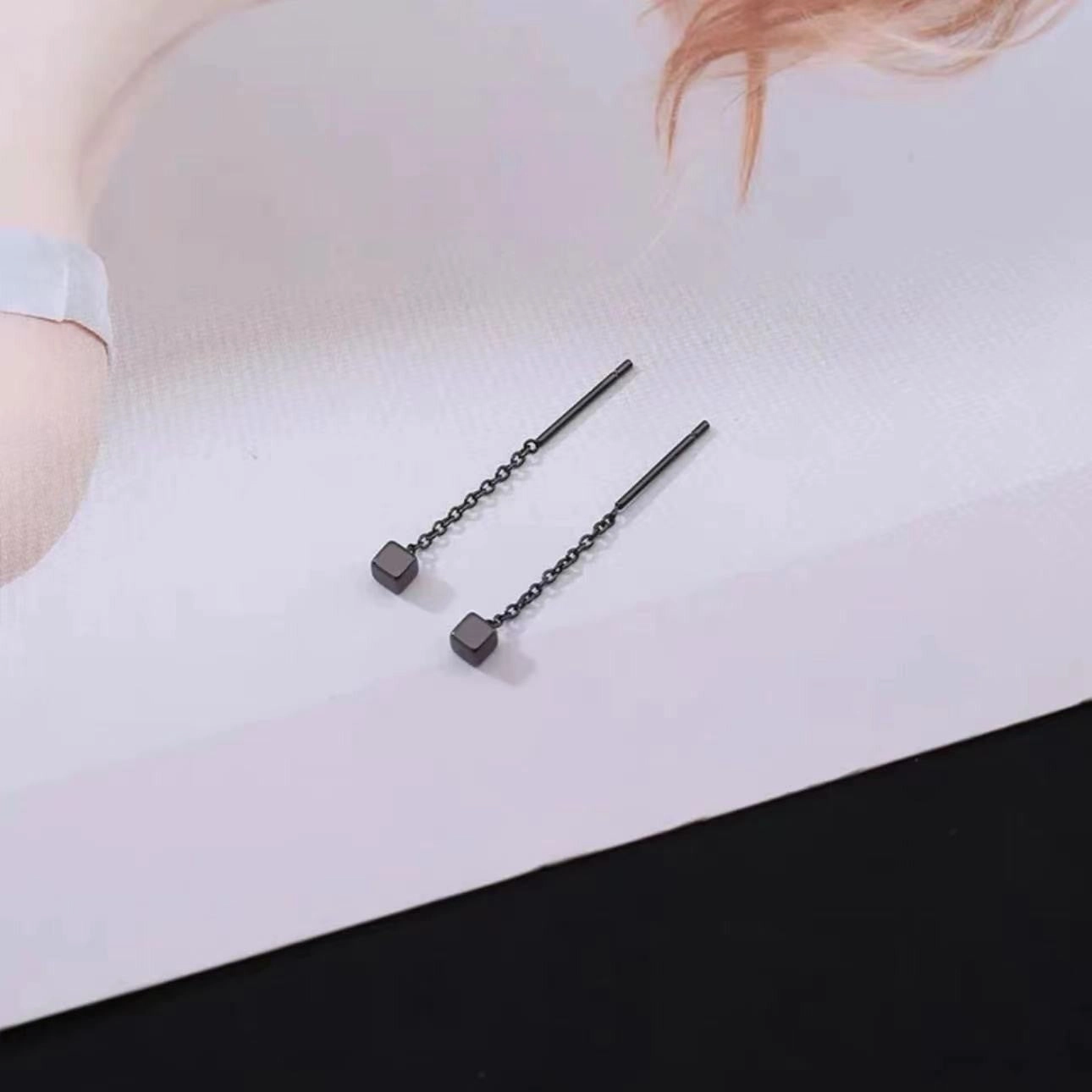 Wholesale Temperament long round face slim galaxy tassel earrings