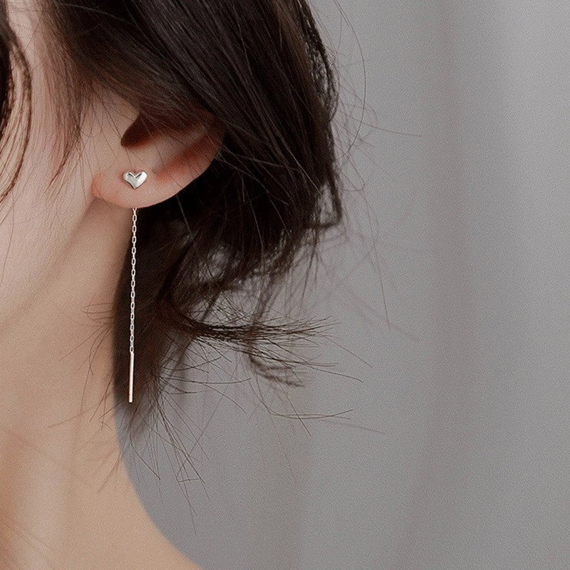 Wholesale Temperament long round face slim galaxy tassel earrings
