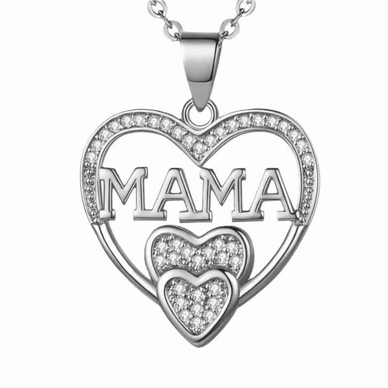 Wholesale Temperamental simple women's love necklace MOM pendant
