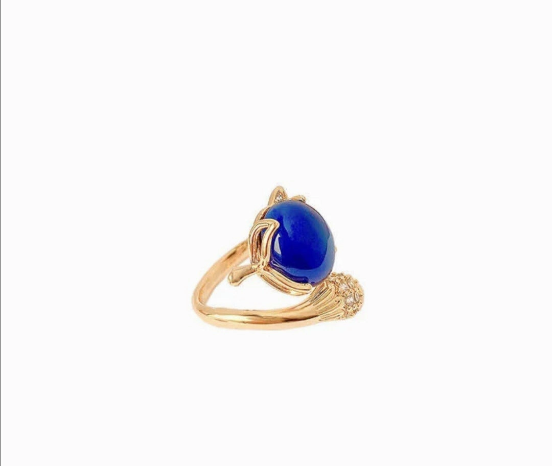 Wholesale Temperature-sensitive color-changing Fox jewelry simple Valentine's Day ring