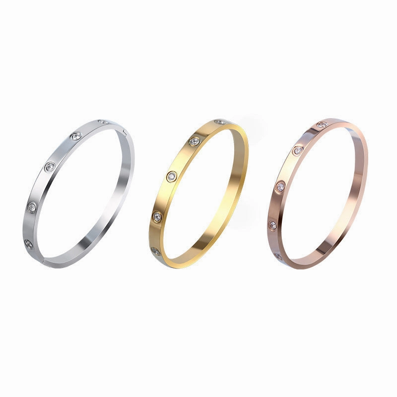Wholesale Ten Diamond Fashion Titanium Steel Bracelet