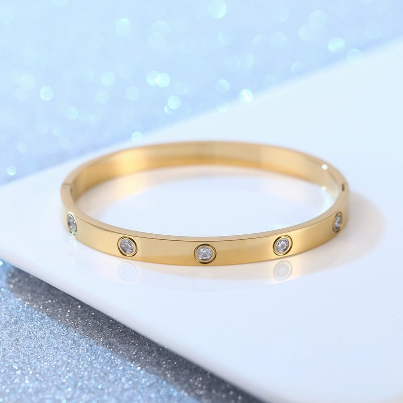 Wholesale Ten Diamond Fashion Titanium Steel Bracelet