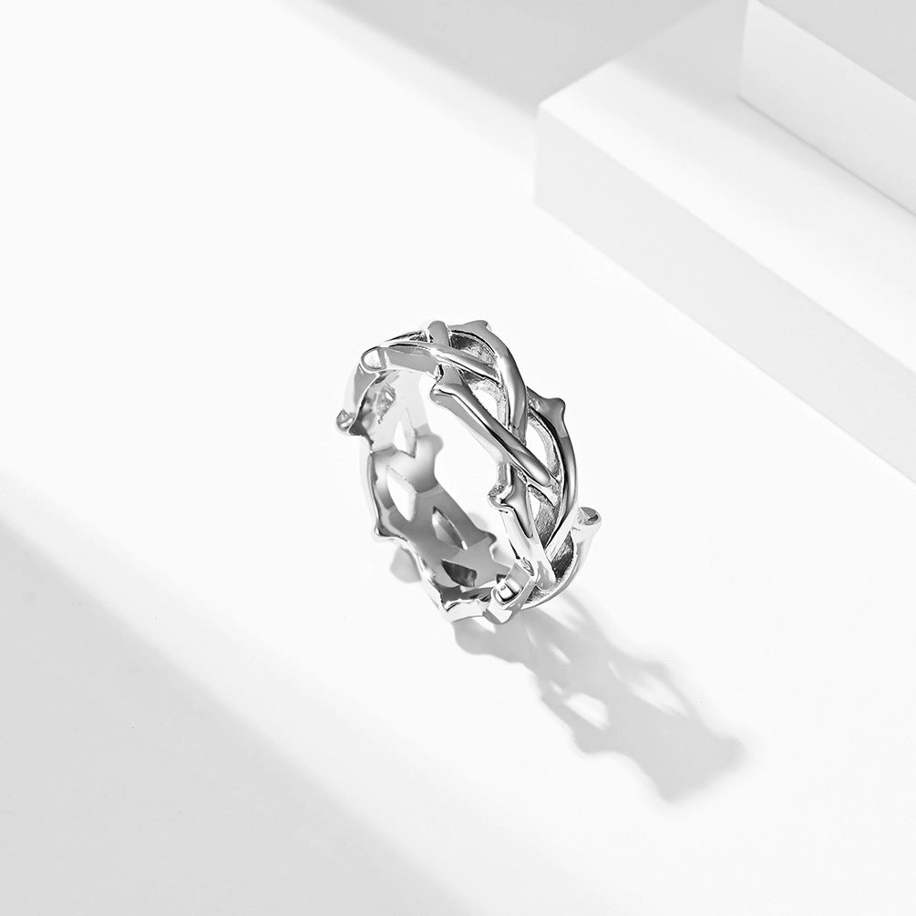 Wholesale Thorn vine woven titanium steel ring