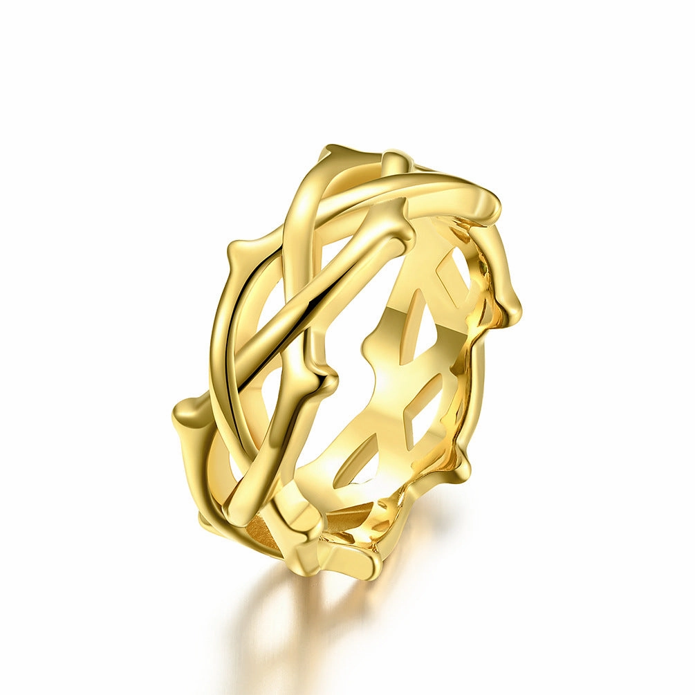 Wholesale Thorn vine woven titanium steel ring