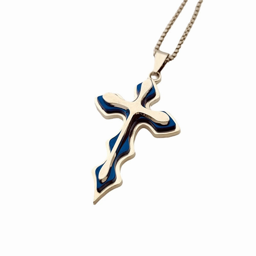 Wholesale Three Layer Cross Men's Necklace