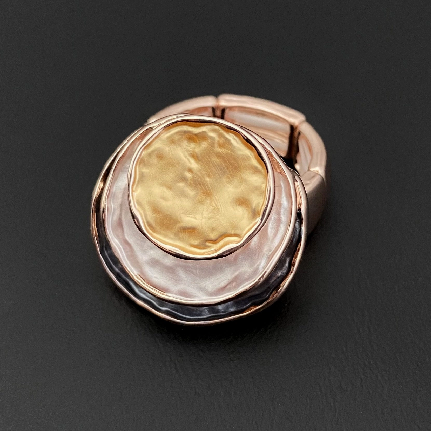 Wholesale Three-layer Ring Oil Drip Alloy Ring