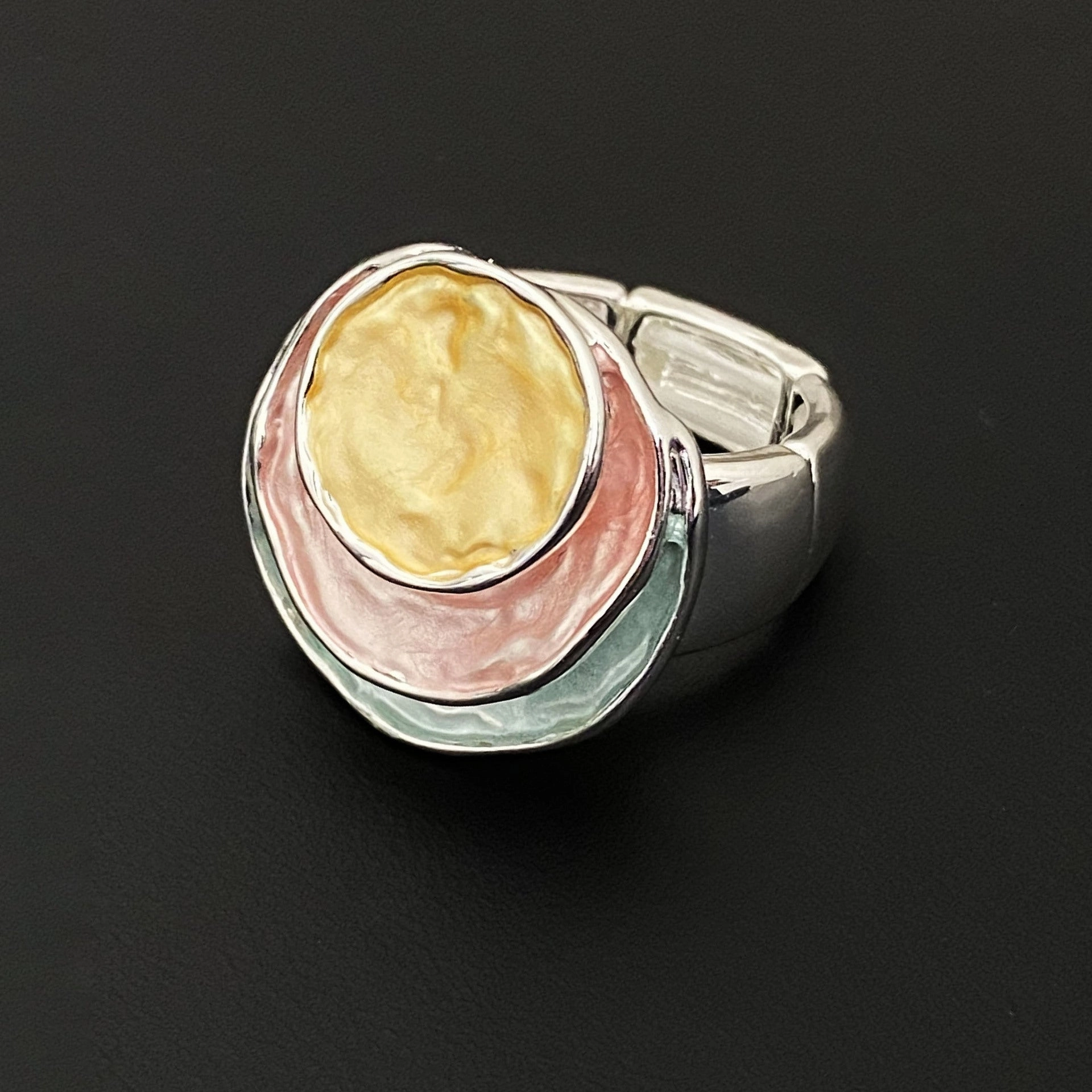 Wholesale Three-layer Ring Oil Drip Alloy Ring