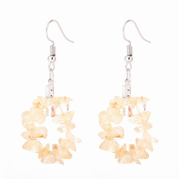 Wholesale TikTokLive Amethyst Simple Multicolor Natural Gravel Beaded Earrings