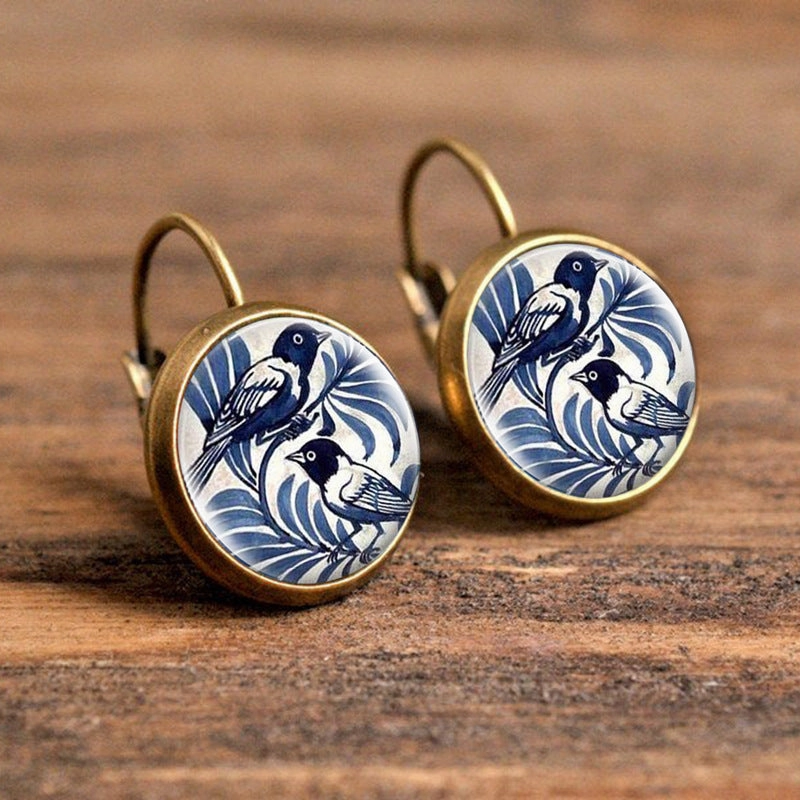 Wholesale Time Gem Animal Pattern Earrings