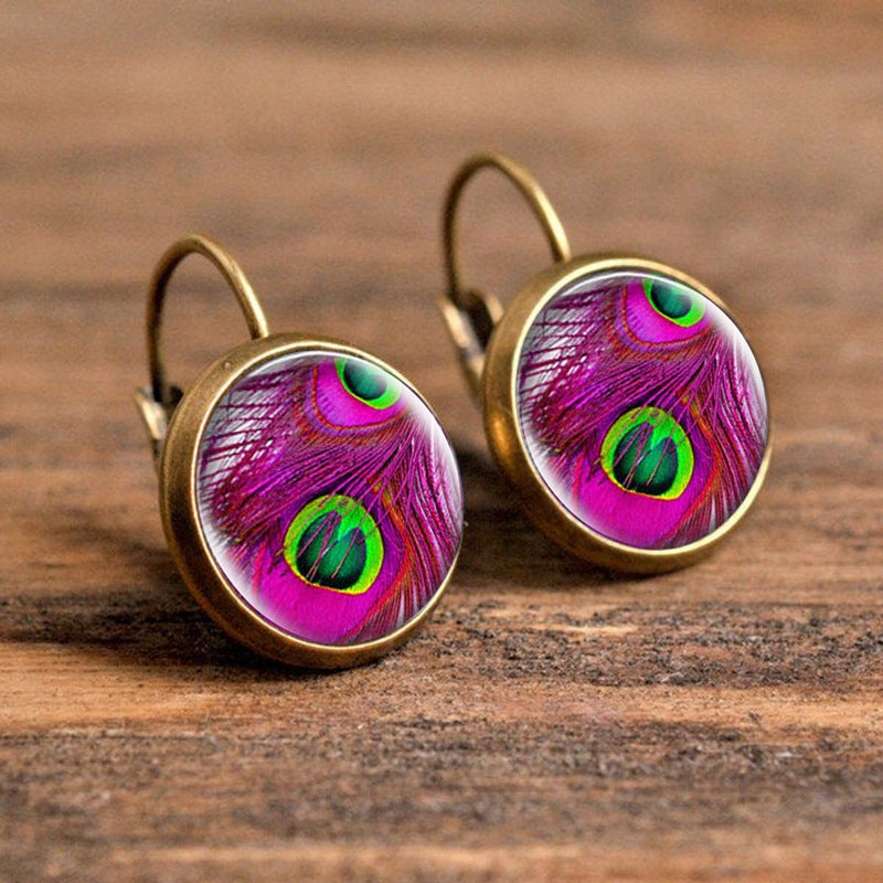 Wholesale Time Gem Animal Pattern Earrings
