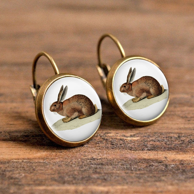Wholesale Time Gem Animal Pattern Earrings