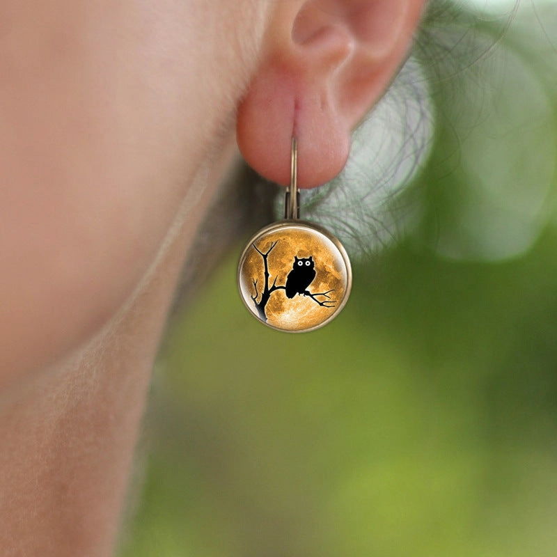 Wholesale Time Gem Animal Pattern Earrings