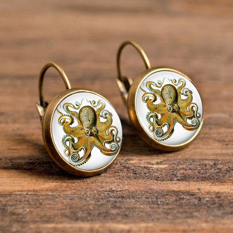 Wholesale Time Gem Animal Pattern Earrings