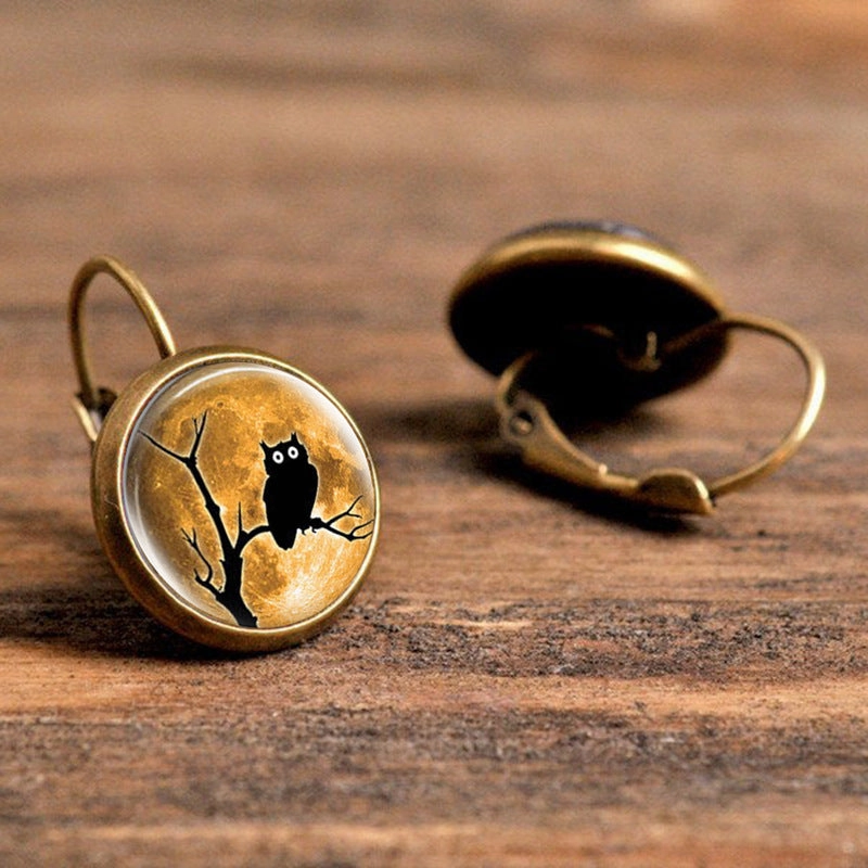 Wholesale Time Gem Animal Pattern Earrings