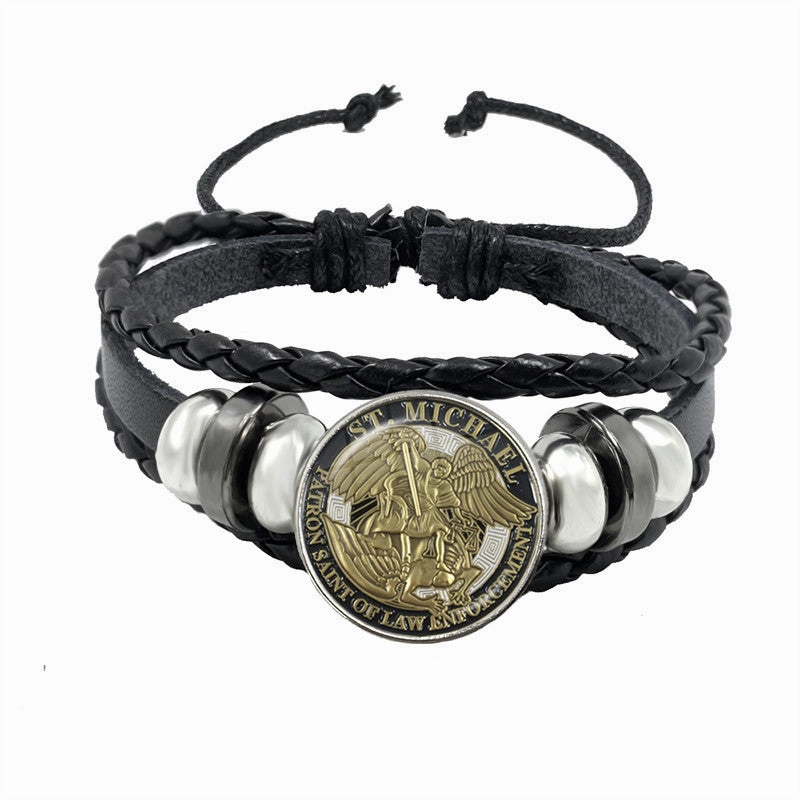 Wholesale Time Gemstone Leather Cord Bracelet