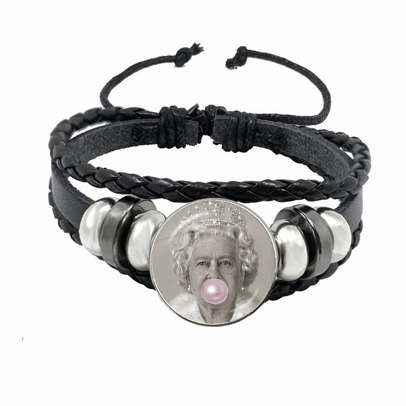 Wholesale Time Gemstone Leather Cord Bracelet