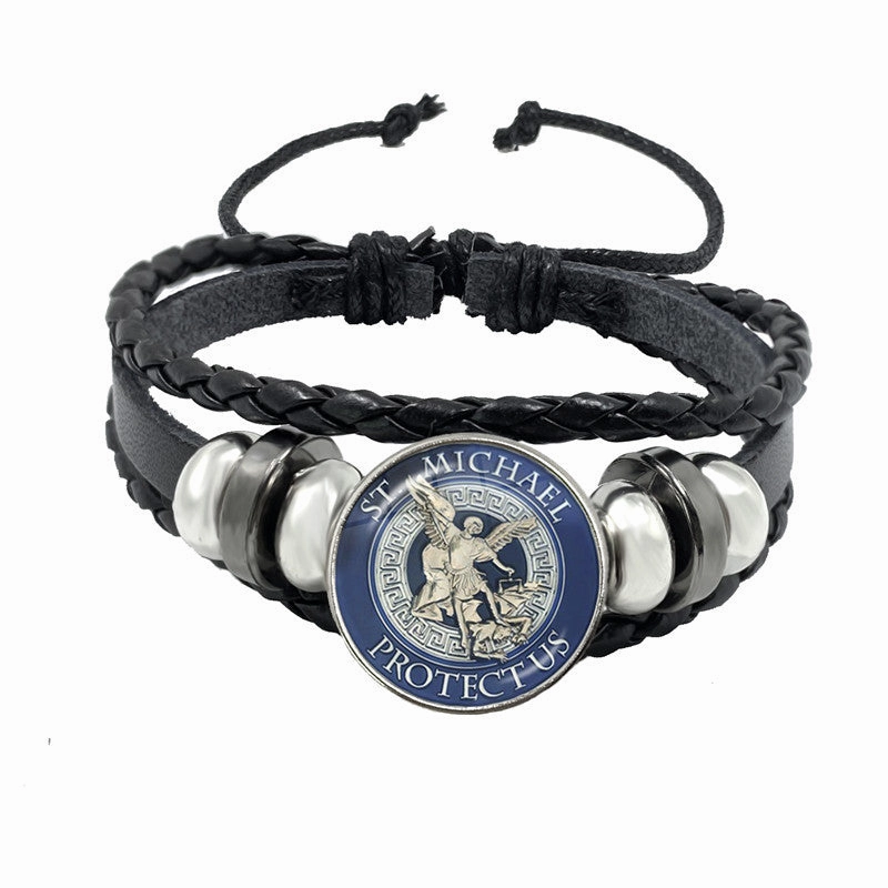 Wholesale Time Gemstone Leather Cord Bracelet
