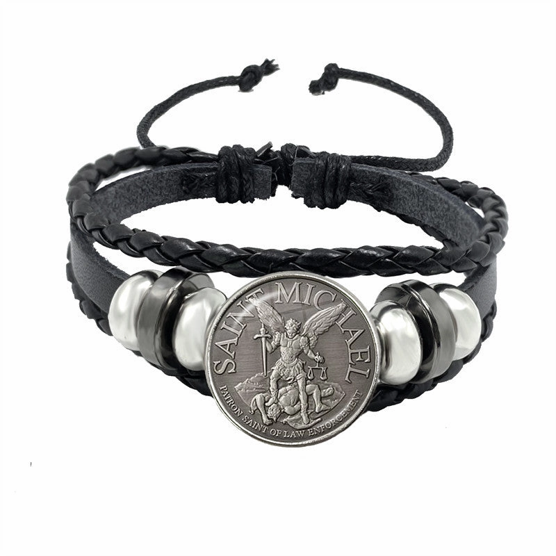 Wholesale Time Gemstone Leather Cord Bracelet