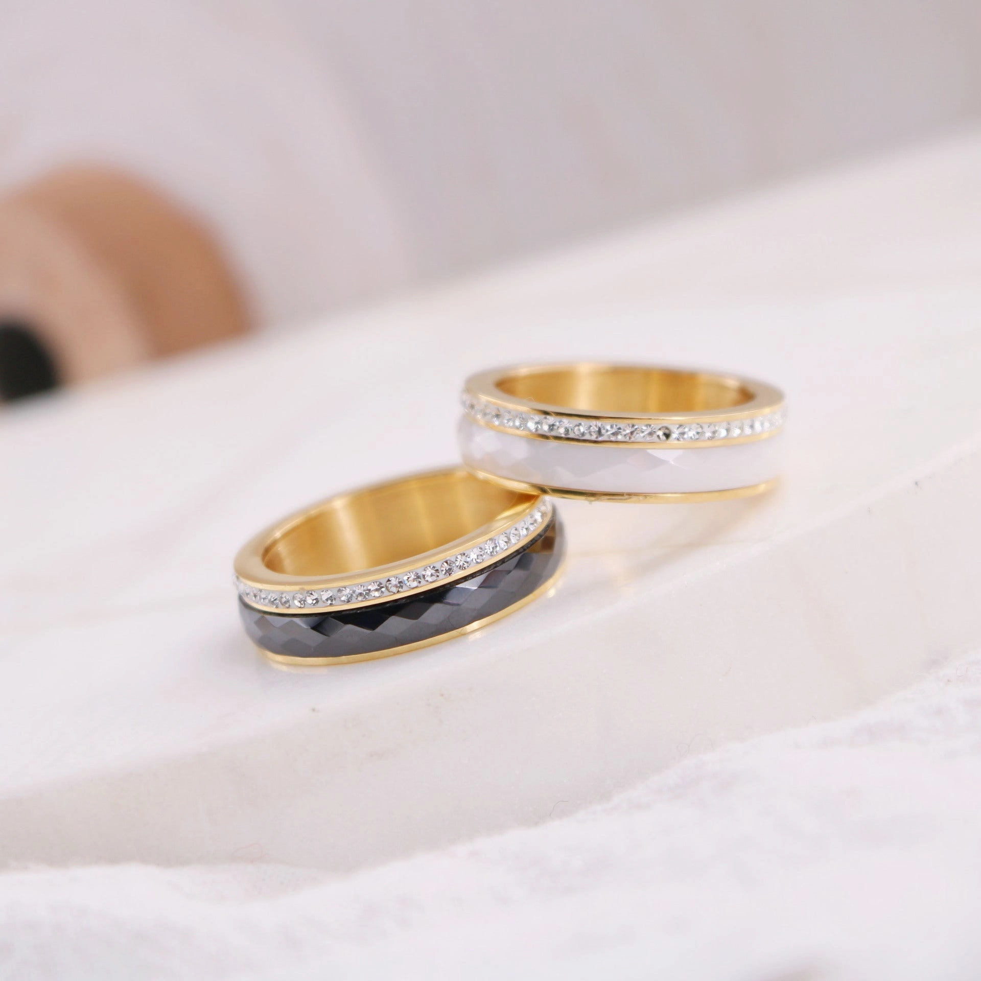 Wholesale Titanium Steel 18K Gold Devil Eye Ring