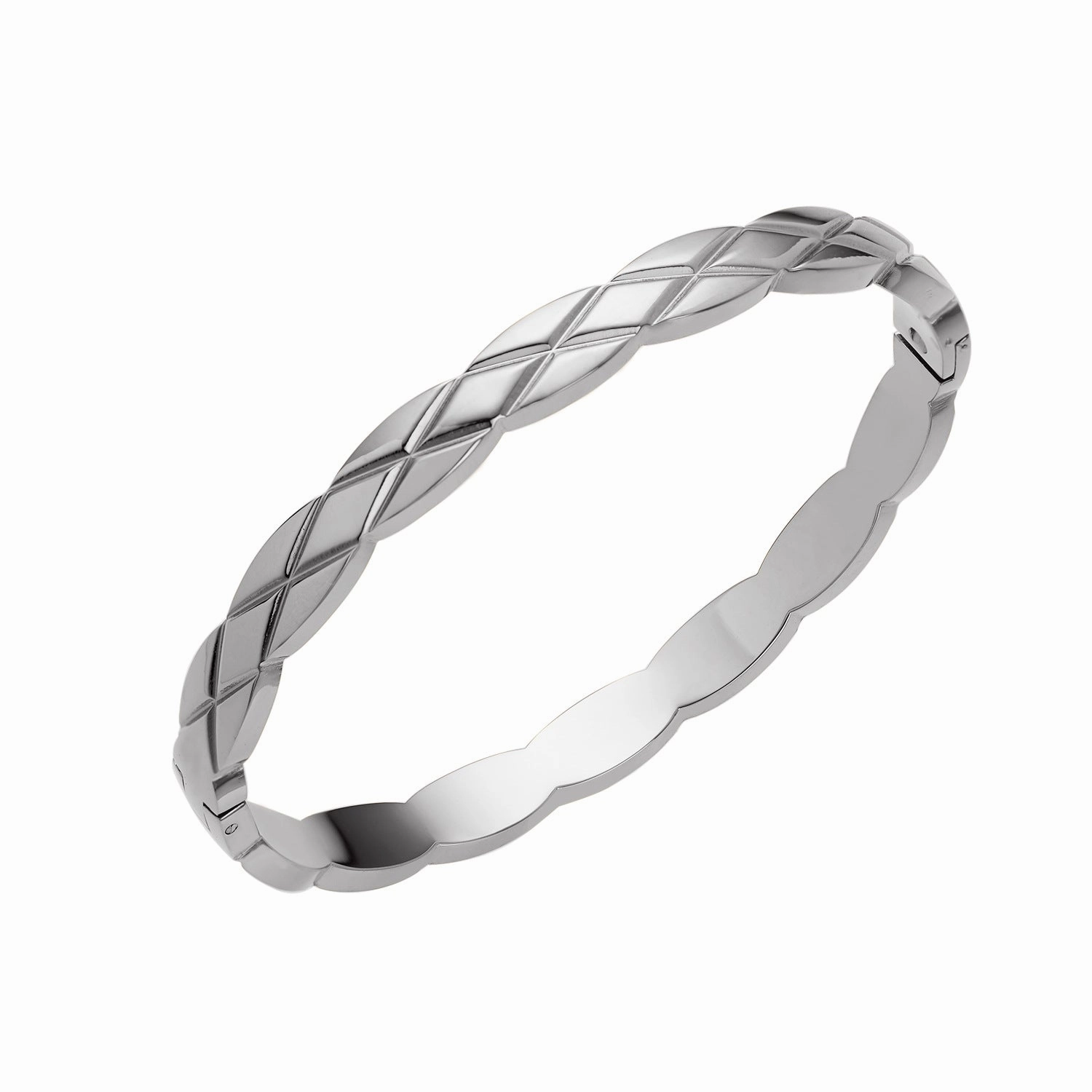 Wholesale Titanium Steel 18k Gold Plated Diamond Bracelet
