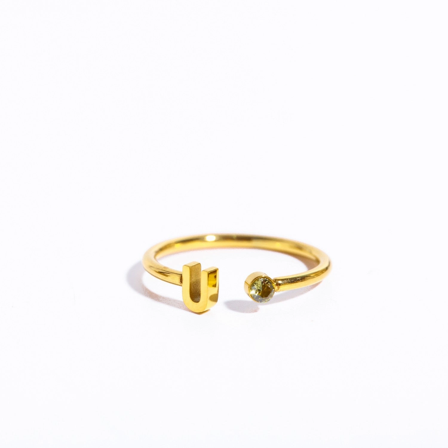 Wholesale Titanium Steel 26 Letter Open Ring