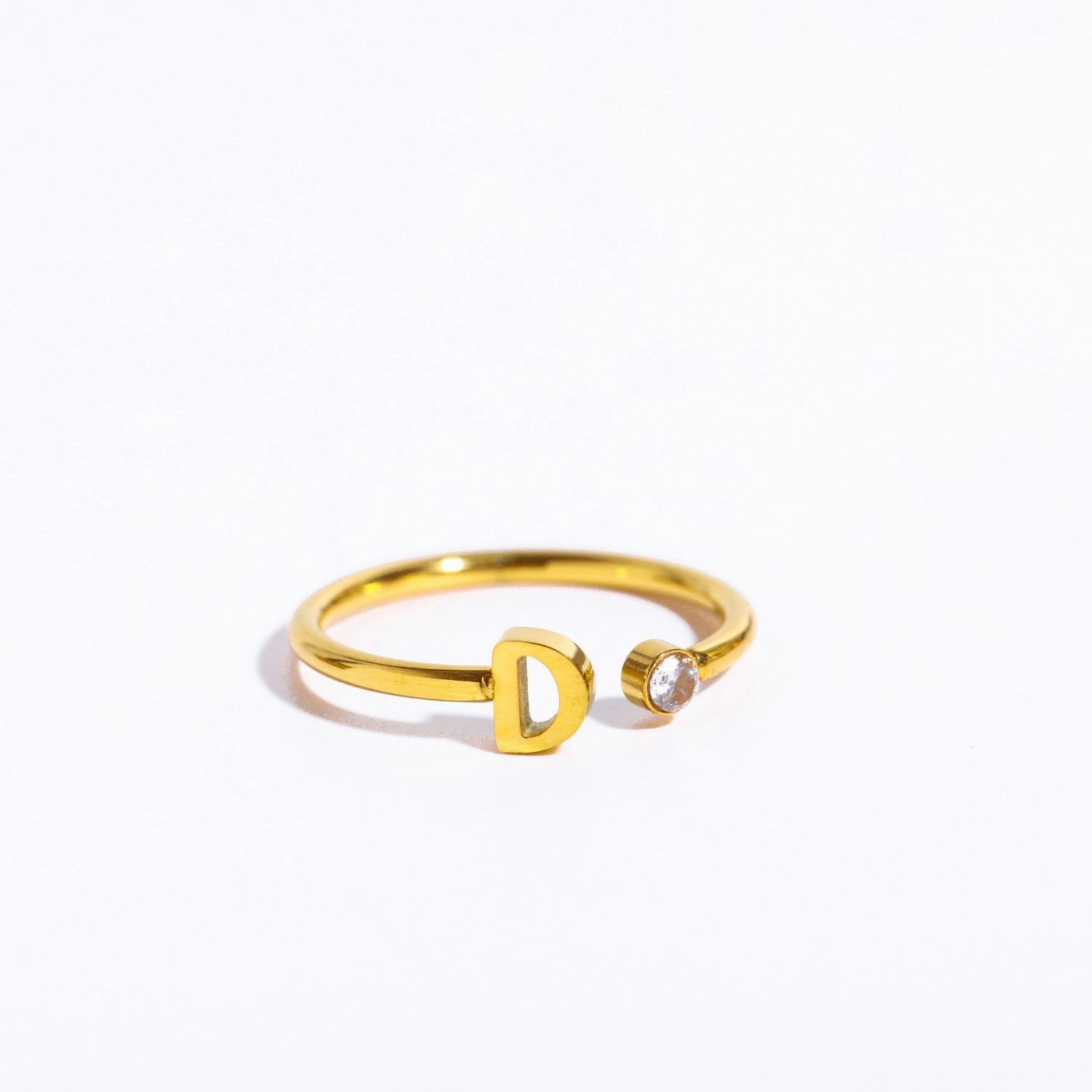 Wholesale Titanium Steel 26 Letter Open Ring