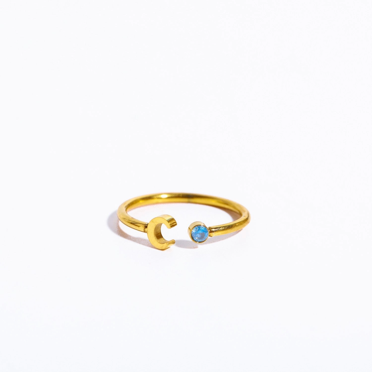 Wholesale Titanium Steel 26 Letter Open Ring