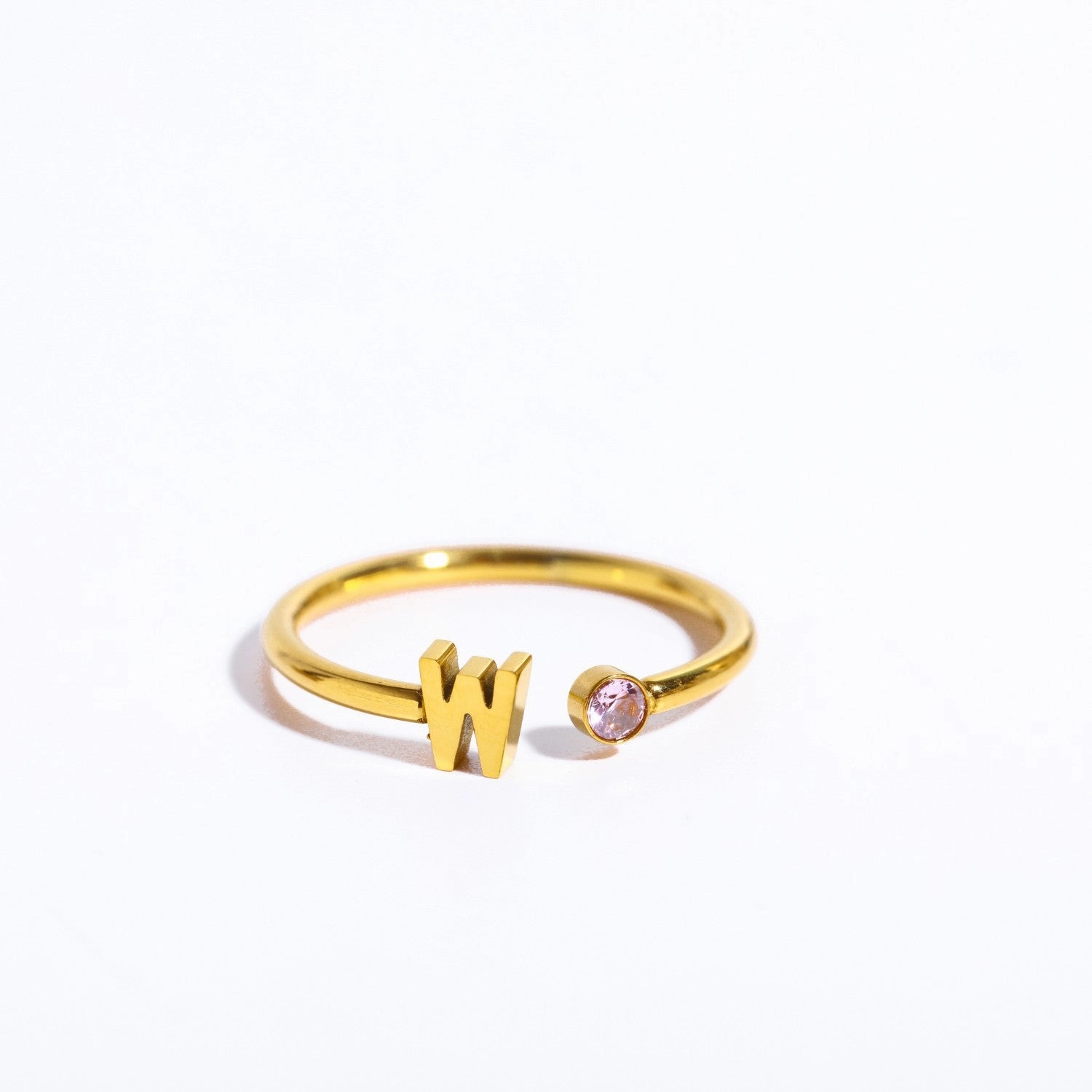 Wholesale Titanium Steel 26 Letter Open Ring