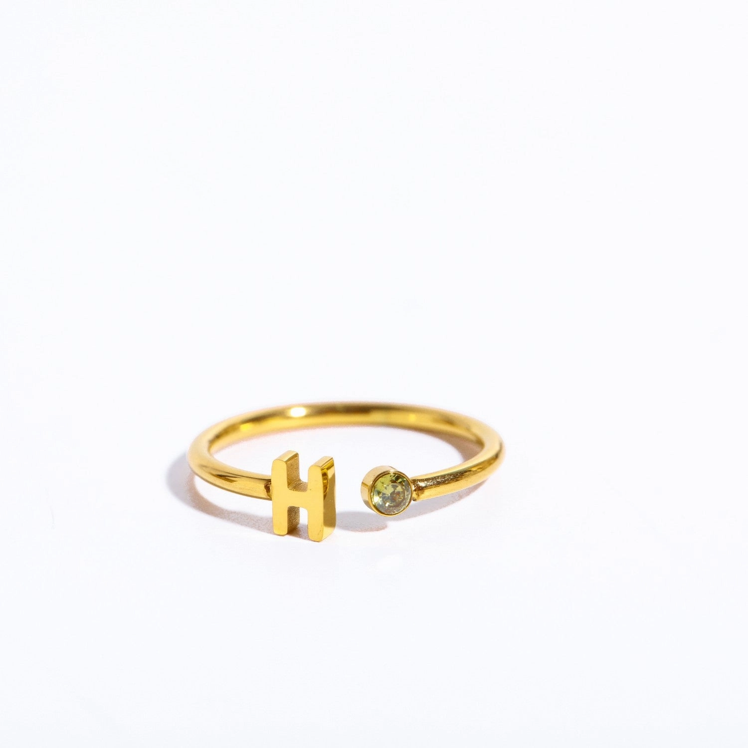 Wholesale Titanium Steel 26 Letter Open Ring