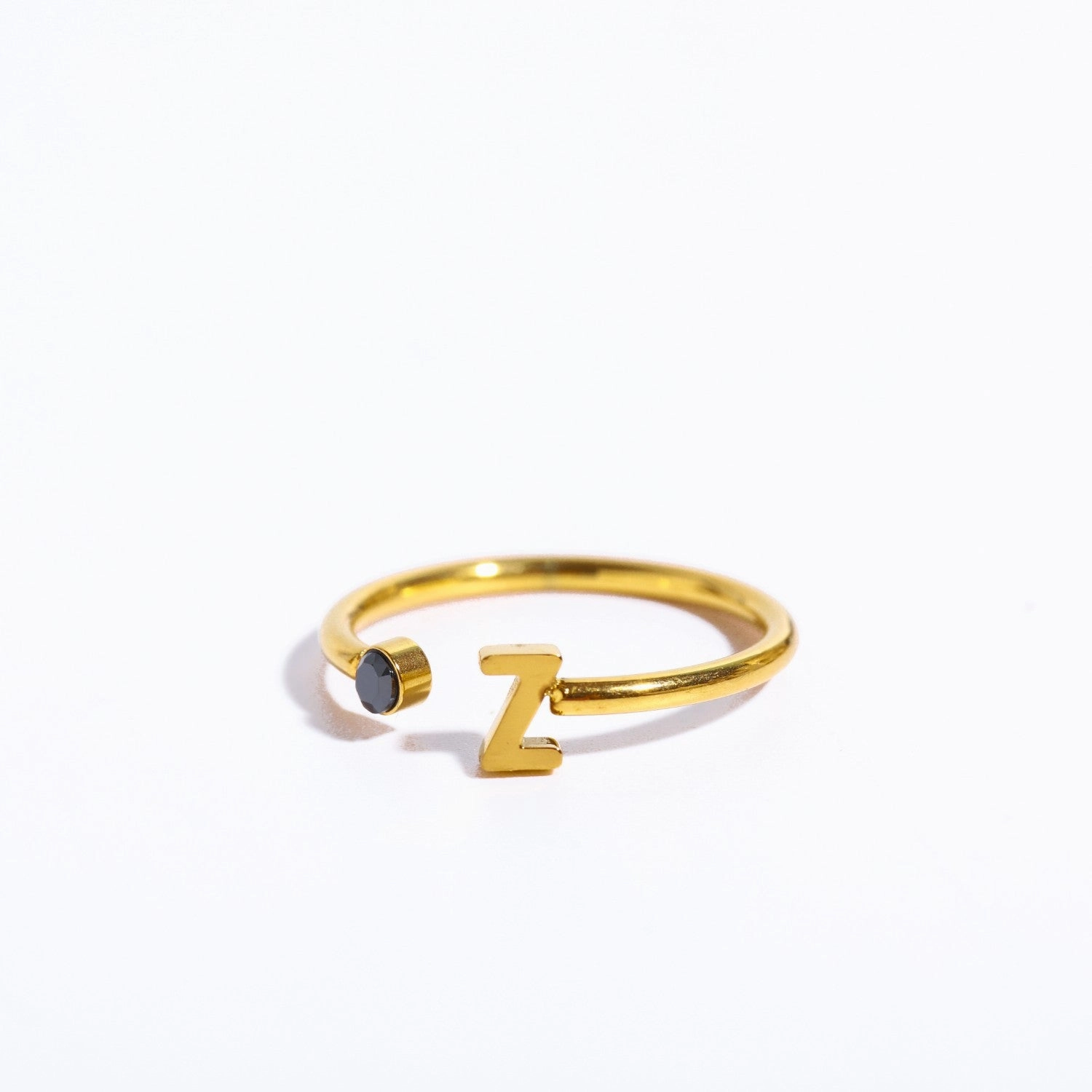 Wholesale Titanium Steel 26 Letter Open Ring