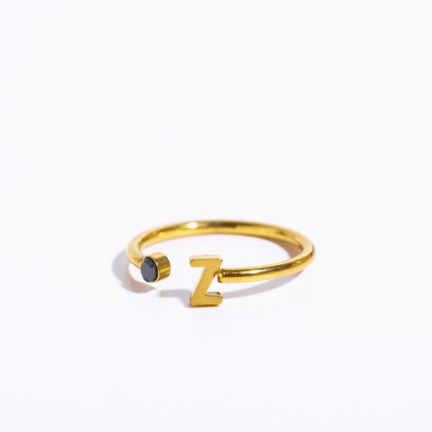 Wholesale Titanium Steel 26 Letter Open Ring