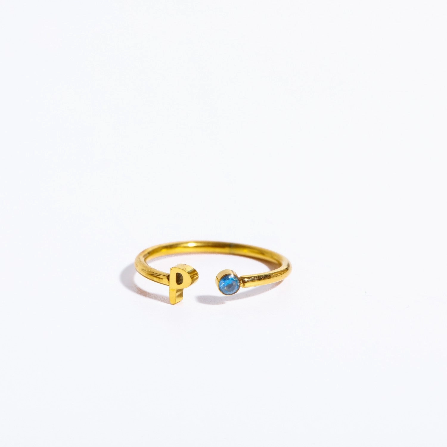 Wholesale Titanium Steel 26 Letter Open Ring