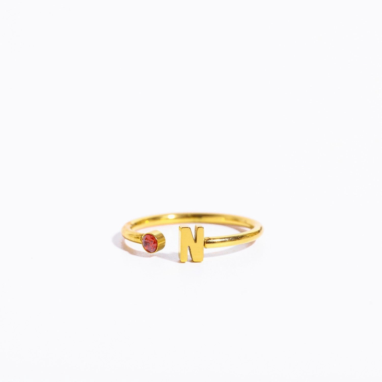 Wholesale Titanium Steel 26 Letter Open Ring