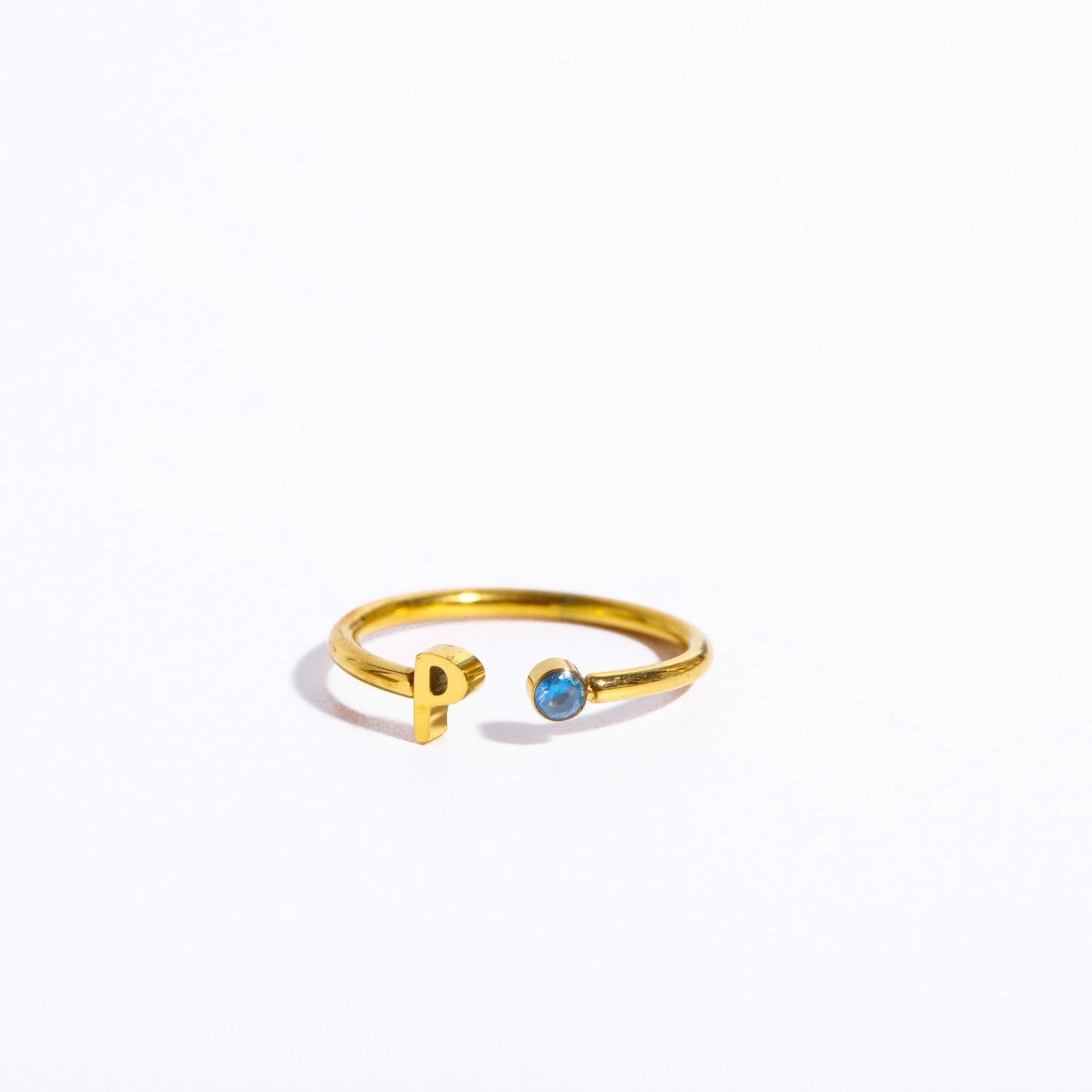 Wholesale Titanium Steel 26 Letter Open Ring