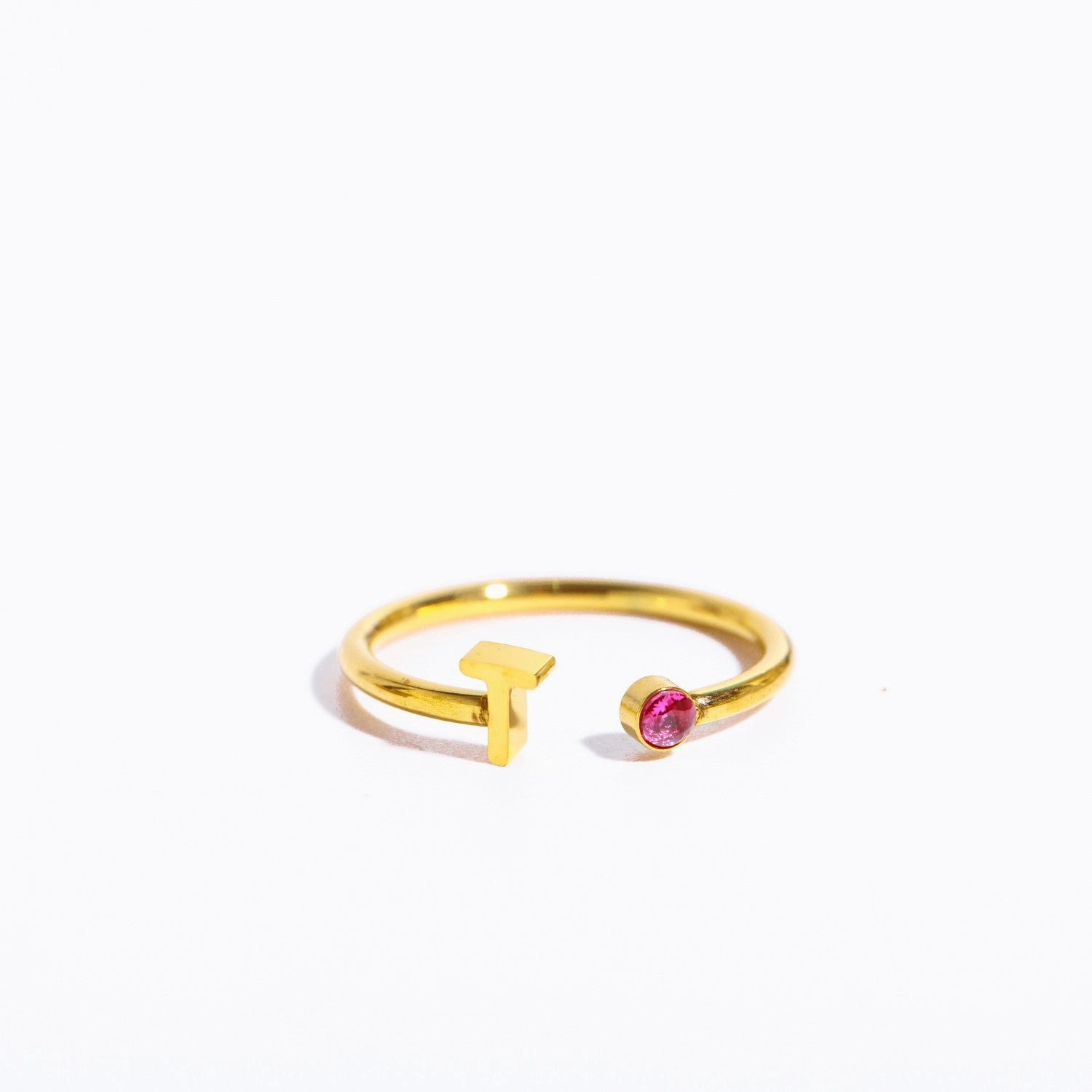 Wholesale Titanium Steel 26 Letter Open Ring