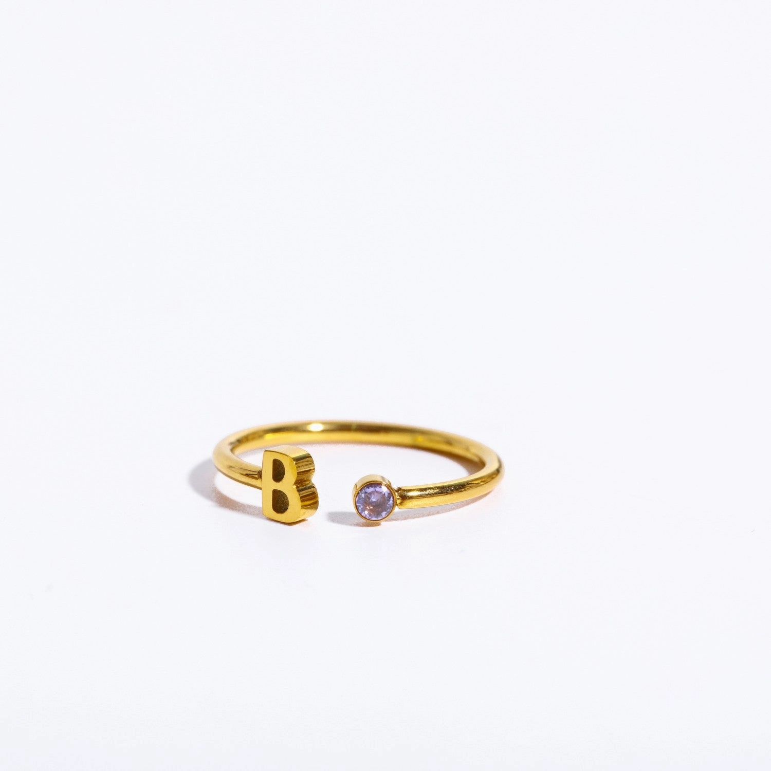 Wholesale Titanium Steel 26 Letter Open Ring