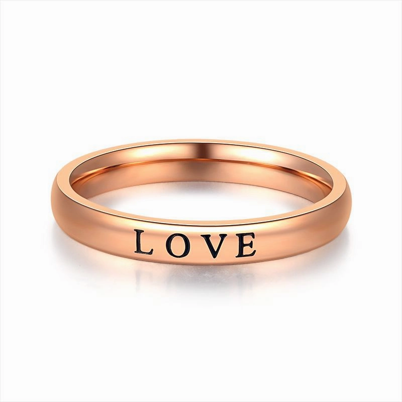 Wholesale Titanium Steel Corrosion Engraving Ring
