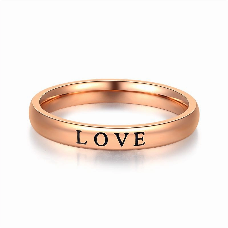 Wholesale Titanium Steel Corrosion Engraving Ring
