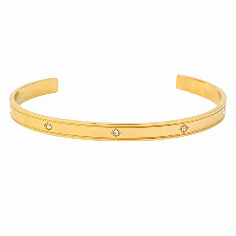Wholesale Titanium steel diamond-encrusted Bracelet