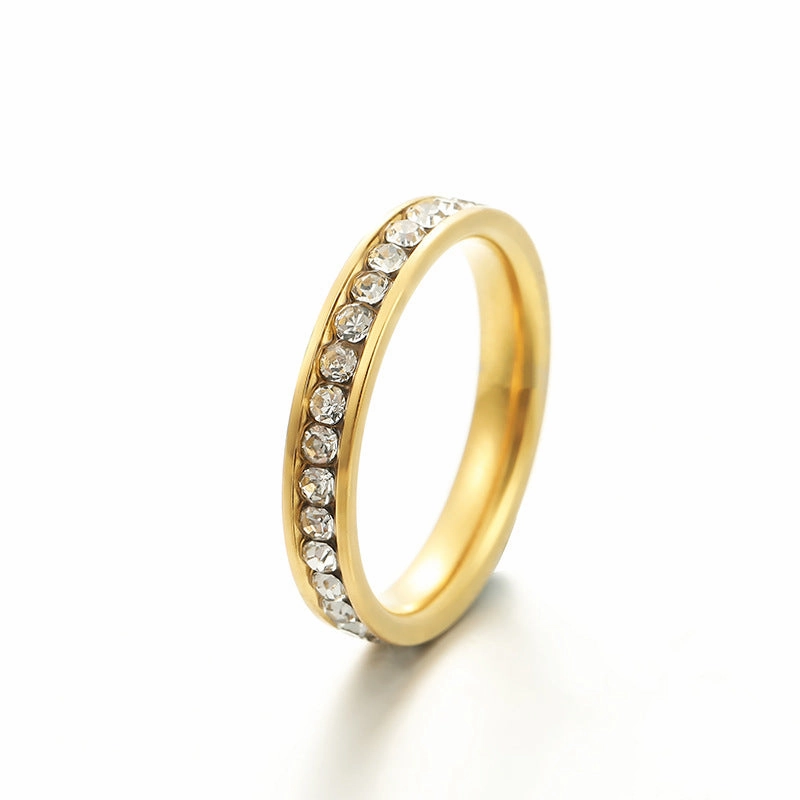 Wholesale Titanium Steel Diamond Ring