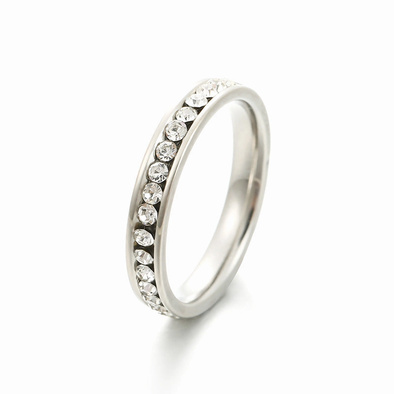 Wholesale Titanium Steel Diamond Ring