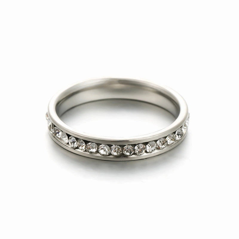 Wholesale Titanium Steel Diamond Ring