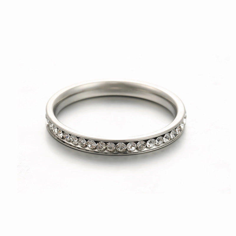 Wholesale Titanium Steel Diamond Ring
