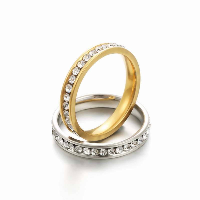 Wholesale Titanium Steel Diamond Ring